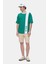 Keıth Yeşil Bisiklet Yaka Baskılı Oversize Erkek Tshirt 3