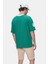 Keıth Yeşil Bisiklet Yaka Baskılı Oversize Erkek Tshirt 4