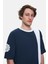 Keıth Beyaz Bisiklet Yaka Baskılı Oversize Erkek Tshirt 2