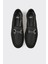 Siyah Deri Kadın Loafer 4
