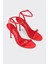 Kırmızı Kadın Topuklu Sandalet 2