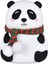 Karikatür Panda Silikon Lamba USB Şarj Renkli Patting LED Atmosfer Başucu Gece Çocuk Hediyesi (Sevimli) (Yurt Dışından) 1