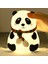Karikatür Panda Silikon Lamba USB Şarj Renkli Patting LED Atmosfer Başucu Gece Çocuk Hediyesi (Sevimli) (Yurt Dışından) 2