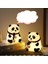 Karikatür Panda Silikon Lamba USB Şarj Renkli Patting LED Atmosfer Başucu Gece Çocuk Hediyesi (Sevimli) (Yurt Dışından) 3