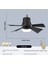 Uzaktan Kumandalı Soket Fan Işığı Mesafe 5m E27 3-Hızlı Kısılabilir LED Taban Voltaj 85-265V 40W Siyah (Yurt Dışından) 4
