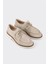 Bej Deri Kadın Günlük Ayakkabı 2
