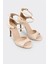 Bej Kadın Topuklu Sandalet 2
