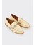 Bej Deri Kadın Günlük Ayakkabı 2