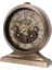 Premium Serisi Antik Eskitme Kadranlı Döner Çarklı 32X28 cm Ev ve Ofis Masa ve Duvar Saati Rakamlı Bronz 2