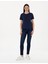 Kadın Lacivert Regular Fit Bisiklet Yaka Basic Tişört 50305766-VR033 4