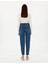 Kadın Mavi Mom High Waist Fit Jean Pantolon 50307851-VR036 4