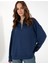 Kadın Lacivert Regular Fit Modal Kumaş Sweatshirt 50308116-VR033 3