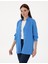 Kadın Mavi Comfort Fit Uzun Kollu Gömlek 50311566-VR036 1