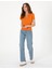 Kadın Turuncu Slim Fit Basic Tişört 50306039-VR051 4