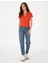 Kadın Kırmızı Slim Fit Basic Tişört 50306039-VR030 4