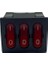 Tuşlu Anahtar 3'lü Işıklı Kare Tip (On-Off) (9 Fiş) 2
