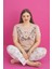 X-Dreamy Büyük Beden Pamuklu Çiçekli Kısa Kollu Pijama Takımı 2