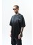 Erkek Pegasus Baskılı Oversize T-Shirt Siyah 2