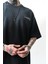 Erkek Pegasus Baskılı Oversize T-Shirt Siyah 4