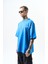 Erkek Pegasus Baskılı Oversize T-Shirt Mavi 2