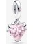 Pembe Aile Ağacı ve Kalp Sallantılı Charm NUR-CM00453 1