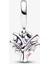 Pembe Aile Ağacı ve Kalp Sallantılı Charm NUR-CM00453 2