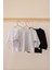 3'lü Basic Etiketli Uzun Kollu T-Shirt Set 1