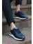 Alfeo Lacivert Cilt Garantili Bağcıklı Deri Ortopedik Taban Erkek Günlük Sneaker Spor Ayakkabı ALFEO-3721 2