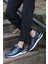 Alfeo Lacivert Cilt Garantili Bağcıklı Deri Ortopedik Taban Erkek Günlük Sneaker Spor Ayakkabı ALFEO-3721 4