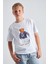 Teddy Bear Kaykay Tasarım Baskılı %100 Pamuk Erkek Oversize Çocuk Tişört 2