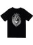 Aslan Baskılı Unisex %100 Pamuk Siyah T-Shirt 1
