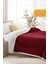 Sherpa Battaniye Çift Kişilik Çizgili Yumuşak Peluş Wellsoft Yatak Örtüsü Bordo 1