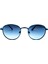 I675 531P 51 Unisex Oval Siyah Metal Güneş Gözlüğü 2