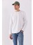 Rich Bisiklet Yaka Regular Fit Basic Sweatshirt - Fildişi 1
