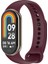 Xiaomi Mi Band 8 Serisi Klasik Kordon Silikon Strap Kayış-Koyu Kırmızı 1
