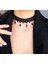 Dantel Gotik Siyah Doğaltaşlı Tasma Choker Kolye 1