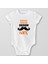 Organik Pamuk Bıyıklılar Öpmesin Dedem Hariç Bebek Body Çıtçıtlı Zıbın Badi Kısa Kol 1