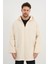 Alexandergardı Kapüşonlu Keten Görünümlü Ince Oversize Ceket (UNX-0074) 2