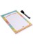 Yaz-Sil Planlayıcı Zikzak Desenli Alışveriş Listem Buzdolabı Notluk.notluk.magnetli Planlayıcı 21X15 3