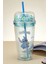 Lilo & Stitch Lisanslı Çift Cidarlı Pipetli Plastik Şişe 4