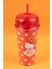 Hello Kitty Lisanslı Elma Koleksiyonu Pipetli Çift Cidarlı Plastik Şişe 3