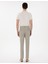 Erkek Haki Slim Fit Gofre Yazlık Kanvas Pantolon 50305235-VR027 4