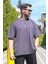 Erkek Füme Oversize Süprem %100 Pamuk Kumaş Bisiklet Yaka T-Shirt 2