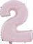 2 Rakam Mat Pembe Folyo Balon 26 Inç 66 cm 1