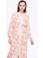 Pembe Çiçek Desenli Uzun Kimono 5043 2