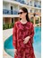 Desenli Bordo Uzun Pareo 4092 1