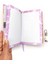 Çiçek Ebru Desen Hatıra Defteri (Günlük) Kilitli Defter 80 Yaprak - Mor 3
