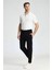 Bağcıklı Siyah Slim Fit Triko Pantolon 2