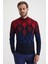 Extrafine Merino Desen Lupetto Yaka Lacivert Triko 1