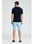 Bisiklet Yaka Lacivert Giza Pamuk Triko T-Shirt 5